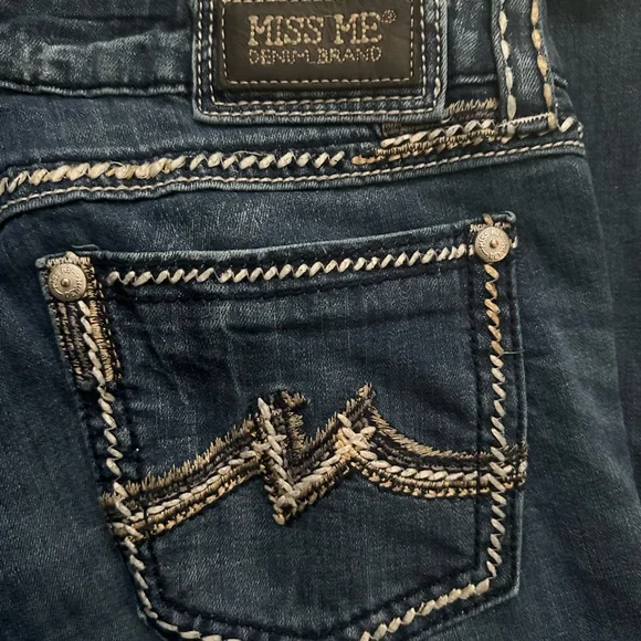Miss Me Blue Skinny Jeans Classic Style - Picture 3 of 4